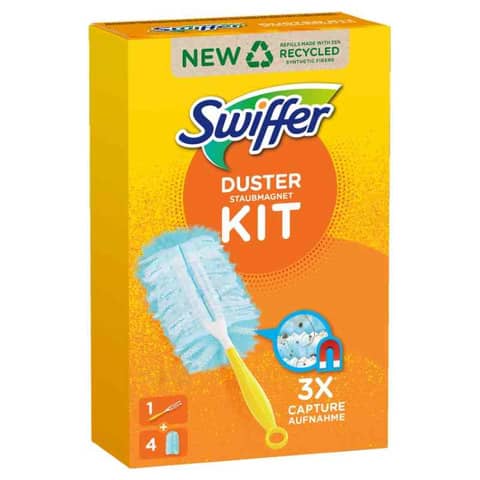 EC - Starter Kit catturapolvere per mobili Swiffer DUSTER verde 1 SK + 4 piumini - PG145